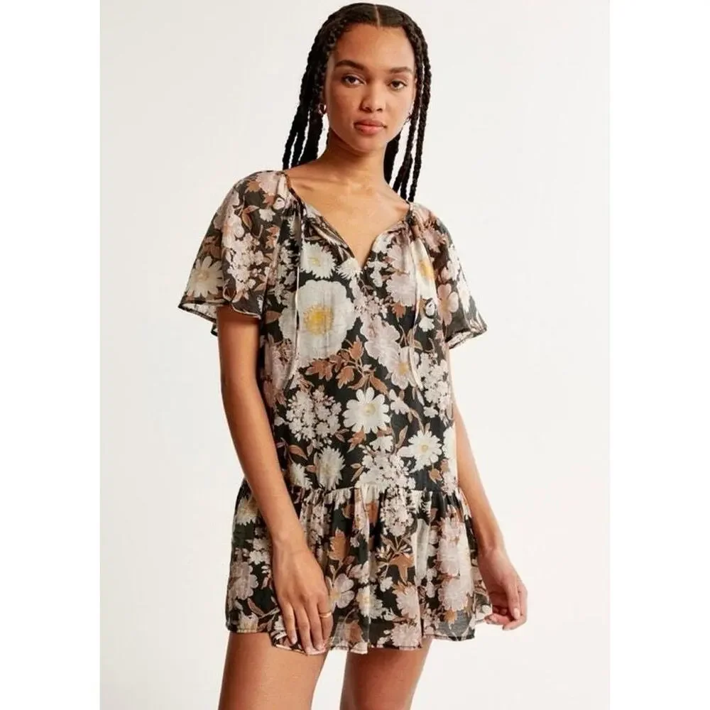 Abercrombie and Fitch floral flowy summer dress Small Tall